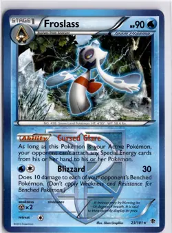 Froslass 23/101 Non Holo Black White Plasma Blast Pokemon Card Trading Card TCG - Image 3