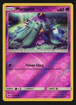 Mareanie Reverse Holo 62/149 Sun & Moon 2017 - Pokemon TCG - Image 1