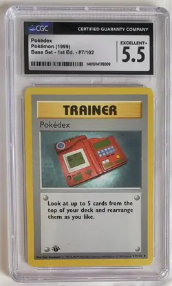 Pokedex Pokemon 1st Edition 87/102 Base Set CGC 5.5 - Image 1