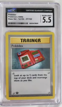 Pokedex Pokemon 1st Edition 87/102 Base Set CGC 5.5 - Image 2