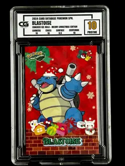 2024 Pokemon CG 10 Pristine BLASTOISE Christmas Data TCG XMAS Holiday CGC PSA - Image 1