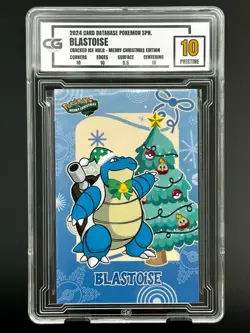 2024 Pokemon CG 10 Pristine BLASTOISE Christmas Data TCG XMAS Holiday CGC PSA - Image 1
