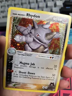 Team Magma's Rhydon (Holo Rare) 11/95 EX Team Aqua Team Magma (LP) Pokemon TCG - Image 3