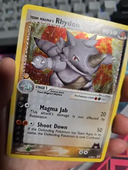 Team Magma's Rhydon (Holo Rare) 11/95 EX Team Aqua Team Magma (LP) Pokemon TCG - Image 4