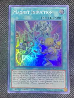 YuGiOh! - Magnet Induction KICO-EN009 Super Rare 1st Edition Lightly Played - Image 1
