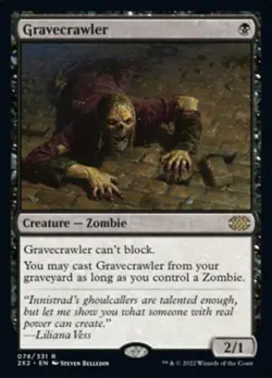 MTG - Gravecrawler - Double Masters 2022 - Light Play - Foil - Image 1
