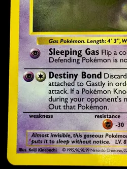 Pokemon TCG: 1999 Gastly 50/102-SHADOWLESS- Vintage Pokemon Card- Base Set - Image 4