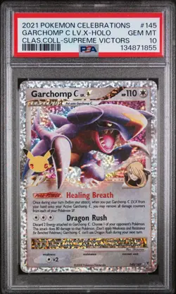 Pokemon Celebrations Classic Collection Garchomp C LV.X PSA 10 #145 Gem Mint - Image 1