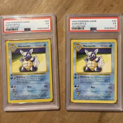 Pokemon TCG Base Set Wartortle 42/102 1st Edition PSA 5 - Image 5
