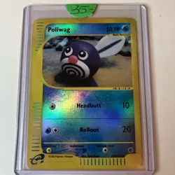 Poliwag 125/165 Expedition Base Set Reverse Holo Pokemon - Image 1