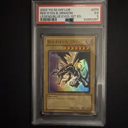 YU-GI-OH! yugioh Red-Eyes B. Dragon LOB-070 Ultra Rare 1st Edition PSA5 - Image 1