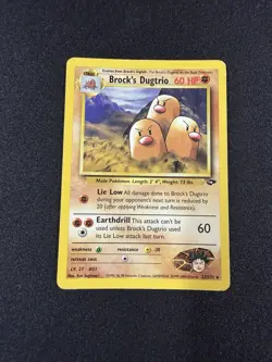 Pokemon Card Brock's Dugtrio 22/132 Gym Challenge Rare - Image 1