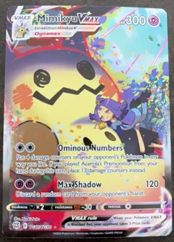 Mimikyu VMAX TG17/TG30 Brilliant Stars Ultra Rare Full Art Holo Pokemon Card - Image 1