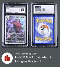Pokemon Zoroark 143/086 White Flare CGC 10 ENGLISH Card LOW POP - Image 1