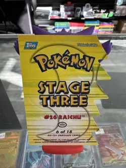 Raichu - Die Cut Embossed Cards (2001 Topps TV Animation Edition) 6 of 18 - MINT - Image 2