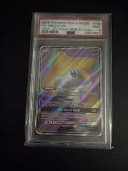 2019 Unified Minds Promo 2020 Yellow A # 79A Full Art Jirachi GX PSA 9 Card MINT - Image 1