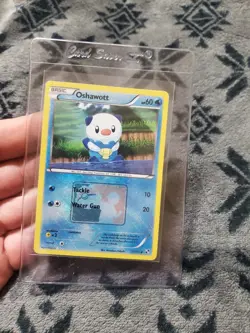 Oshawott 27/114 NM Pokemon League Promo Crosshatch Holo Foil BW B&W Pokemon Card - Image 1