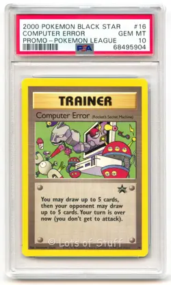 PSA 10 GEM MINT Computer Error Black Star Promos 2000 Pokemon League 16 -04 - Image 1