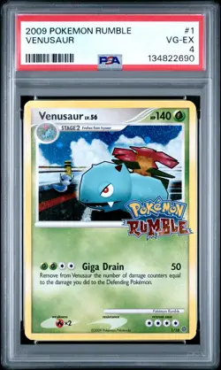 PSA 4 2009 Pokemon Rumble Venusaur 1/16 Holo Foil Rare Promo - Image 1