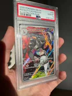 PSA 10 Team Rocket's Houndoom 191/182 Destined Rivals Holo Pokemon TCG 2025 - Image 1