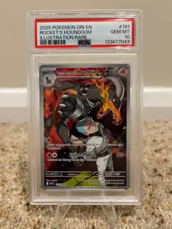 PSA 10 Team Rocket's Houndoom 191/182 Destined Rivals Holo Pokemon TCG 2025 - Image 2