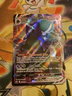 Pokemon TCG Shadow Rider Calyrex VMAX Chilling Reign 075/198 Holo Ultra Rare - Image 1