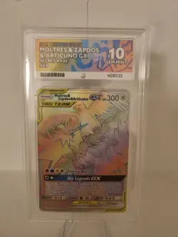 Moltres & Zapdos & Articuno GX 69/68 Hidden Fates Ace 10 Gem Mint - Pokemon TCG - Image 1