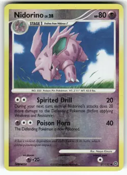 Nidorino Secret Wonders Uncommon,Reverse Holo Pokemon Moderately played - Image 1