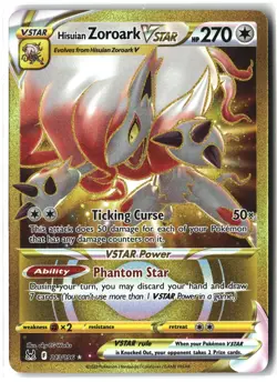 Hisuian Zoroark VSTAR ⭐ 213/196 Holo Secret Rare Lost Origin 2022 Pokemon NM - Image 1
