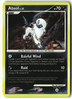 Absol ⭐ 21/132 Reverse Holo Rare Secret Wonders 2007 Pokemon NM - Image 1