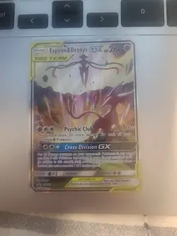 Pokemon TCG Espeon & Deoxys GX SM240 Black Star Promo Holo MP - Image 1