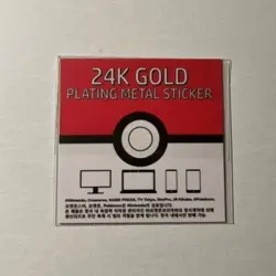 24k Gold Plated Pokemon Sticker (2023 Korean) - Bulbasaur and Pikachu Set - Image 2
