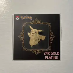 24k Gold Plated Pokemon Sticker (2023 Korean) - Bulbasaur and Pikachu Set - Image 3