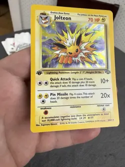 Jolteon 04/64 Pokemon Jungle Holo 1st Edition - Image 1