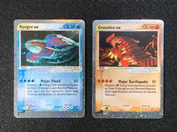 Pokemon Nintendo Power Promo Set - Kyogre Ex 001 & Groudon Ex 002 HOLOS - LP+/NM - Image 1