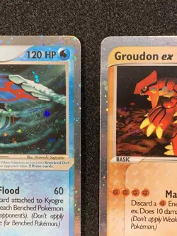 Pokemon Nintendo Power Promo Set - Kyogre Ex 001 & Groudon Ex 002 HOLOS - LP+/NM - Image 4