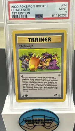 2000 POKEMON ROCKET 1ST EDITION #74 CHALLENGE! PSA 9 - Image 1