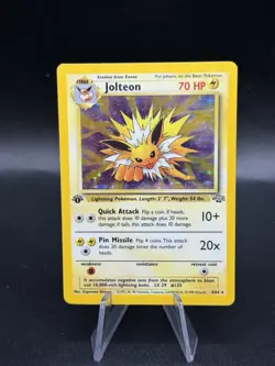 1st Edition Jolteon 4/64 Holo Rare Jungle Set 1999 Pokemon WOTC Vintage MP EL3 - Image 1