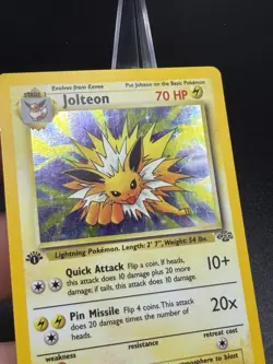 1st Edition Jolteon 4/64 Holo Rare Jungle Set 1999 Pokemon WOTC Vintage MP EL3 - Image 2