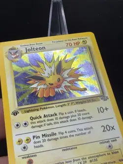 1st Edition Jolteon 4/64 Holo Rare Jungle Set 1999 Pokemon WOTC Vintage MP EL3 - Image 3