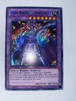 Yugioh ! Gem-Knight Amethyst HA06-EN047 1st Edition Secret Rare - Image 2