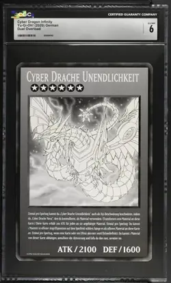Yu-Gi-Oh! Jumbo Karte Cyber Dragon Infinity 2020 Duel Overload Yugioh CGC 6 - Image 1