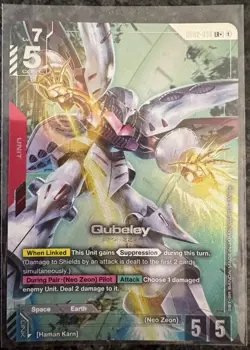 Gundam TCG Card Game Dual Impact GD02-036 LR+ Qubeley Alt Art NM Rare - Image 1