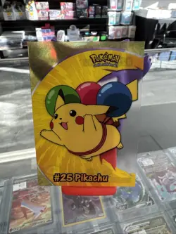 2000 Topps Pokemon TV Animation Edition Chrome Pikachu Balloons PCI Holo Card - Image 1