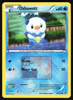 Oshawott - League Promo Reverse Holo 027/114 Pokemon League & Championship Card - Image 1