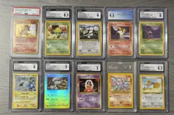 Lot Of 10 Graded Vintage Pokemon Cards Holo PSA CGC 1st Edition Black Star Promo - Image 1