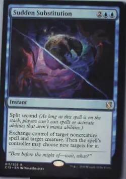 Sudden Substitution - Commander 2019: #11, Magic: The Gathering Nm C252 - Image 1
