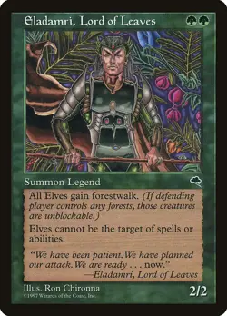MTG Eladamri, Lord of Leaves Tempest 224 Regular Rare LP - Image 1