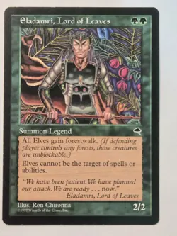 MTG Eladamri, Lord of Leaves Tempest 224 Regular Rare LP - Image 2
