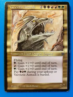 MTG 1x Vaevictis Asmadi English Legends OLD SCHOOL Magic the Gathering x1 HP - Image 1